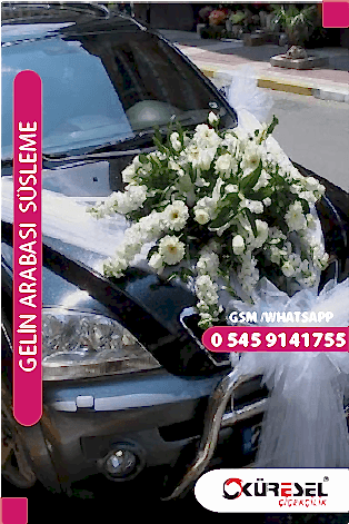 Gelin Arabası Süsleme Lara Modeli Gas10 Gelin Arabası Süsleme lara çiçekçi gelin arabası süsleme