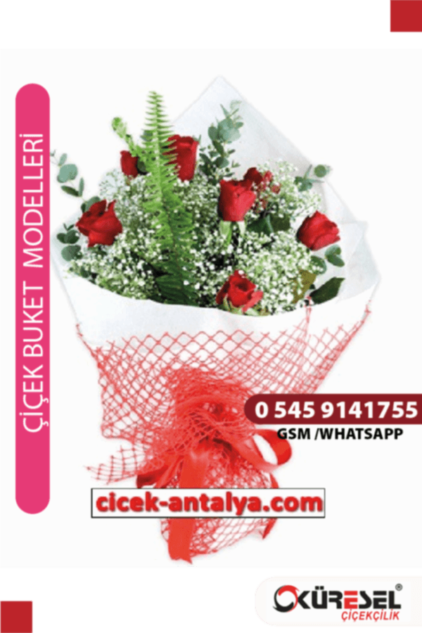 TÜLLÜ EN GÜZEL BUKET 7 KIRMIZI GÜL ÜRÜN KODU BK06 Çiçek Buketi