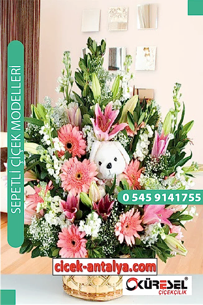 EVİMİZE HOŞGELDİN BEBEĞİMİZ ÜRÜN KODU SPA22 Çiçek Sepet Aranjman